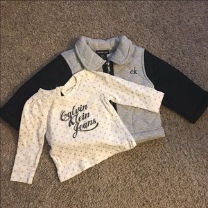 Calvin Klein quilted jacket/shirt set - NWOT/EUC